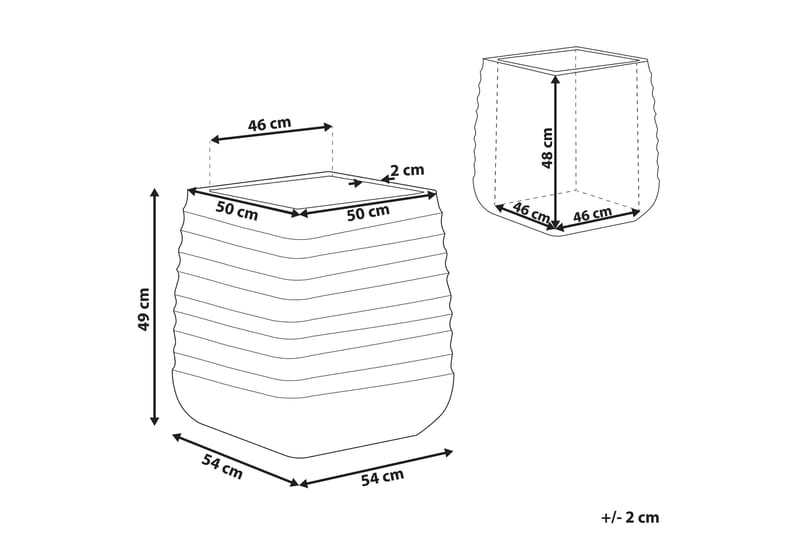 Ruukku 50 x 50 x 49 cm Musta PARIKIA - Musta - Puutarhakalusteet - Tarvikkeet ulos - Muut puutarhatarvikkeet - Ruukut ulkokäyttöön