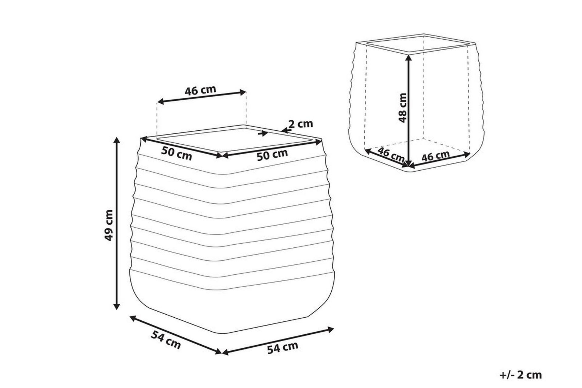 Ruukku 50 x 50 x 49 cm Musta PARIKIA - Musta - Puutarhakalusteet - Tarvikkeet ulos - Muut puutarhatarvikkeet - Ruukut ulkokäyttöön