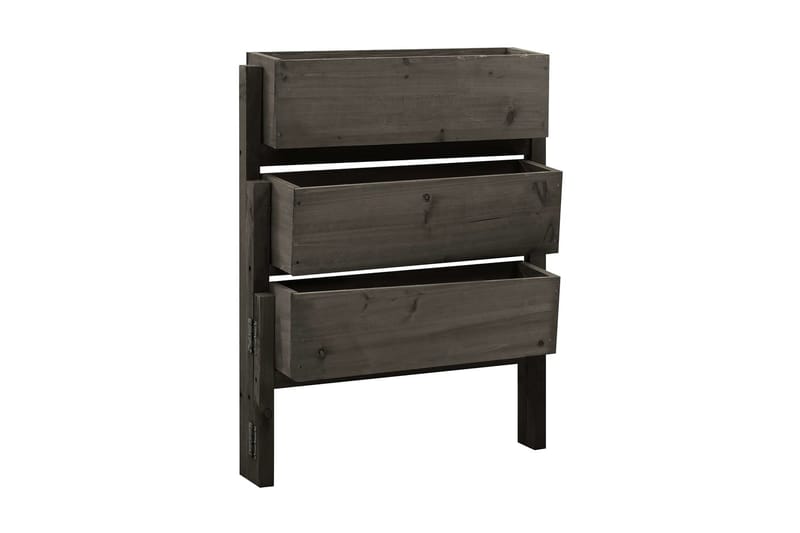 Taitettava kukkalaatikko harmaa 60x14x75 cm täysi kuusi - Harmaa - Puutarhakalusteet - Tarvikkeet ulos - Muut puutarhatarvikkeet - Ruukut ulkokäyttöön