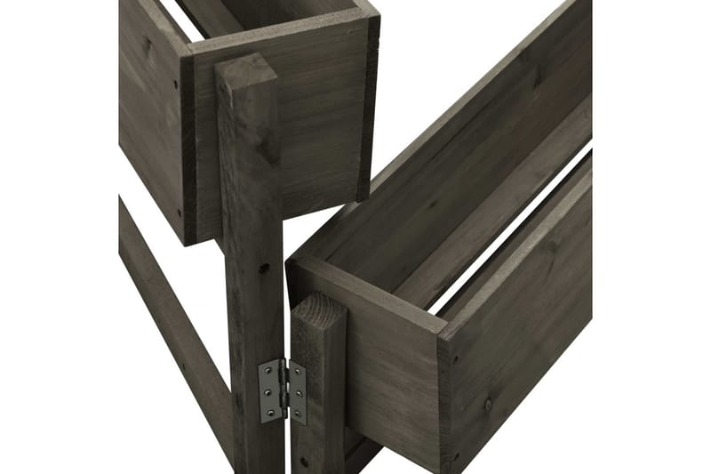 Taitettava kukkalaatikko harmaa 60x14x75 cm täysi kuusi - Harmaa - Puutarhakalusteet - Tarvikkeet ulos - Muut puutarhatarvikkeet - Ruukut ulkokäyttöön