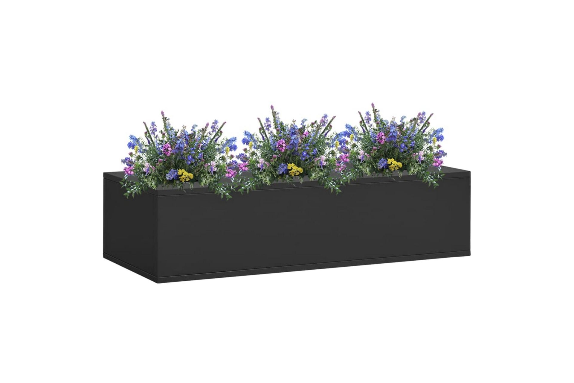Toimiston kukkalaatikko antrasiitti 90x40x23 cm teräs - Puutarhakalusteet - Tarvikkeet ulos - Muut puutarhatarvikkeet - Ruukut ulkokäyttöön
