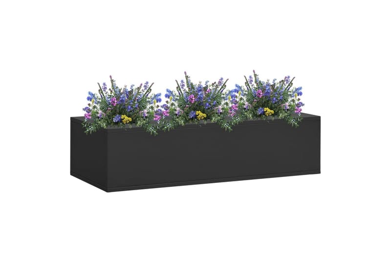 Toimiston kukkalaatikko antrasiitti 90x40x23 cm teräs - Puutarhakalusteet - Tarvikkeet ulos - Muut puutarhatarvikkeet - Ruukut ulkokäyttöön