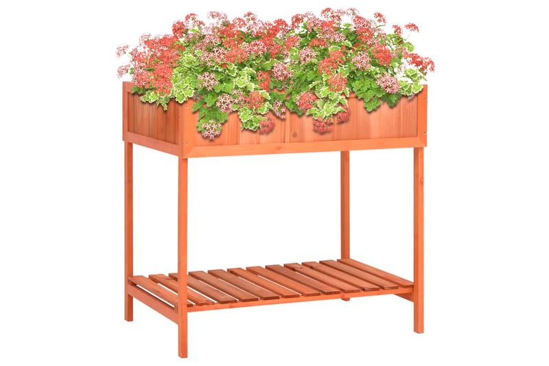 Yrttilaatikko 80x60x80 cm täysi kuusi - Ruskea - Puutarhakalusteet - Tarvikkeet ulos - Muut puutarhatarvikkeet - Ruukut ulkokäyttöön