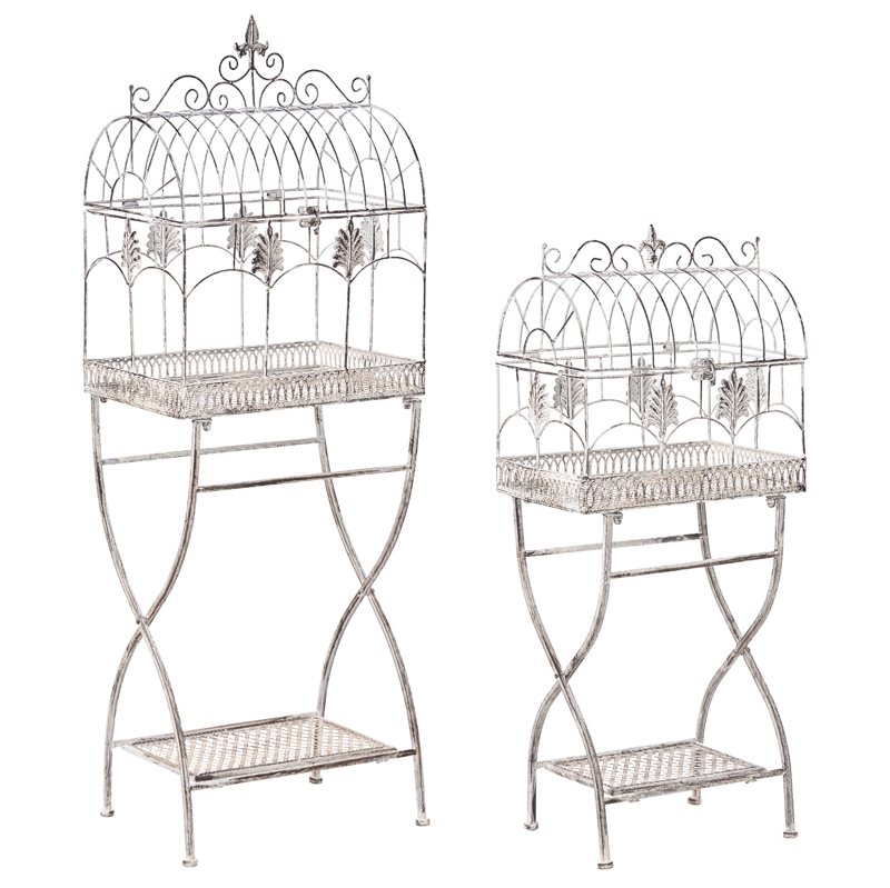 Setti 2 hyllyä ulos Sicily 43/37 cm 30/27 cm, Harmaa