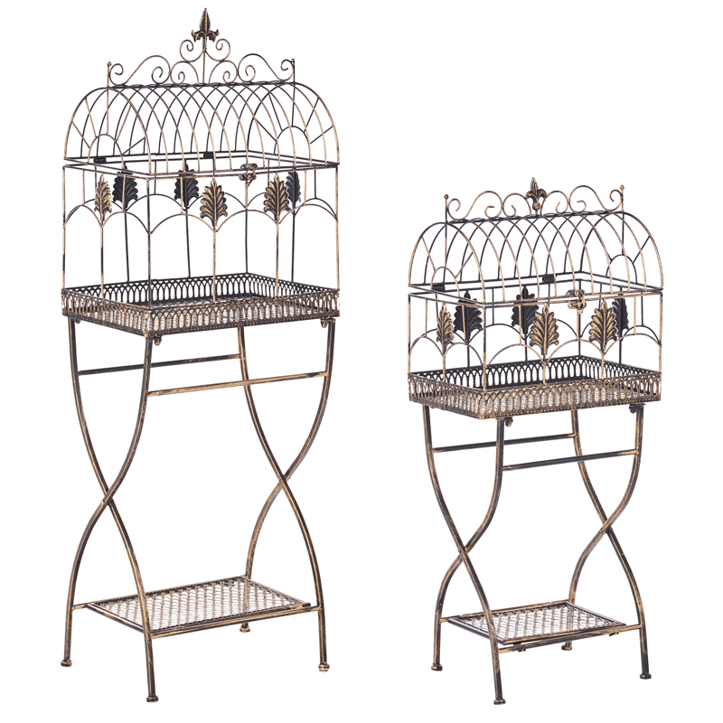 Setti 2 hyllyä ulos Sicily 43/37 cm 30/27 cm, Musta