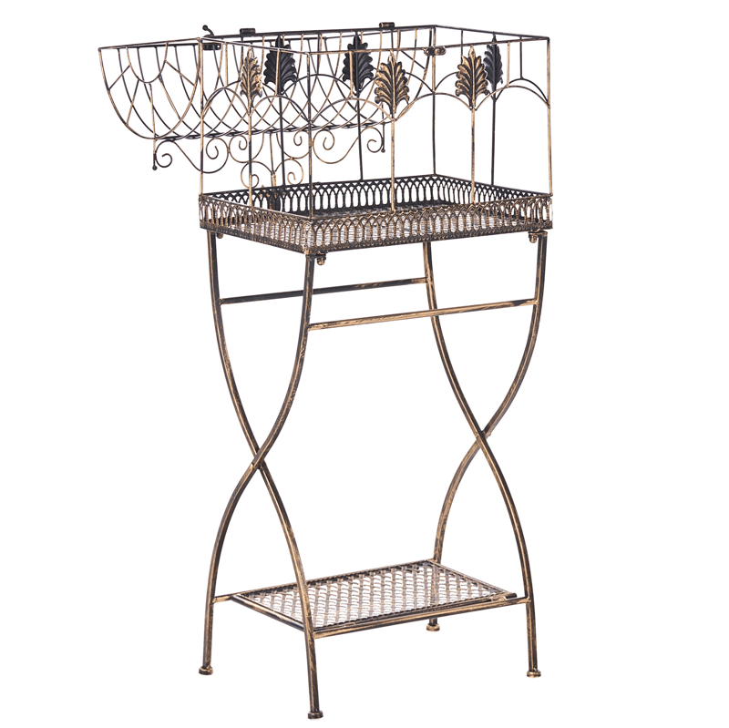 Setti 2 hyllyä ulos Sicily 43/37 cm 30/27 cm - Musta - Puutarhakalusteet - Tarvikkeet ulos - Muut puutarhatarvikkeet - Hylly ulkokäyttöön