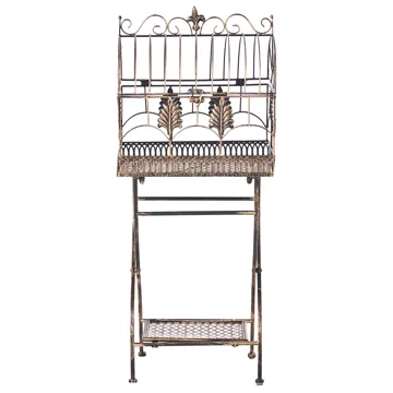 Setti 2 hyllyä ulos Sicily 43/37 cm 30/27 cm - Musta - Puutarhakalusteet - Tarvikkeet ulos - Muut puutarhatarvikkeet - Hylly ulkokäyttöön