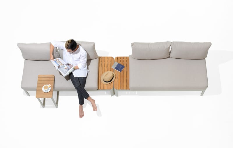 Portals Ulkomodulisetti 2× 2-istuttavat sohvat - Korallihiekka - Puutarhakalusteet - Terassiryhmät - Oleskeluryhmät