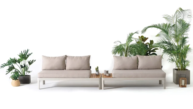 Portals Ulkomodulisetti 2× 2-istuttavat sohvat, Korallihiekka