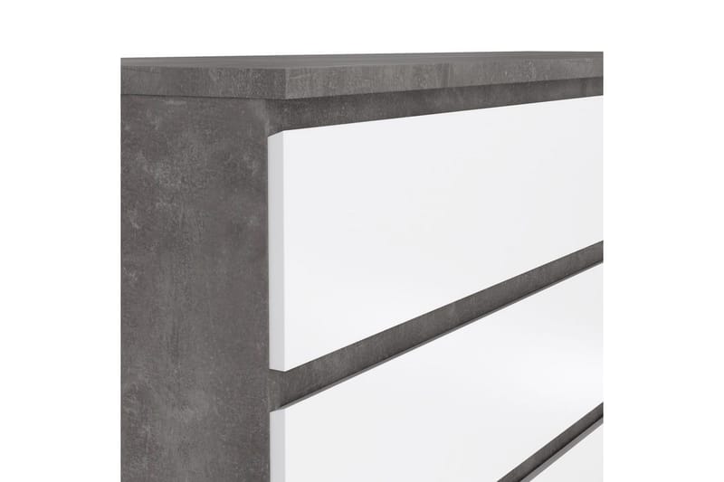 Salomns-lipasto 70,1 cm - Oksidibetoni/valkoinen korkeakiilto - Säilytys - Säilytyskalusteet - Lipasto