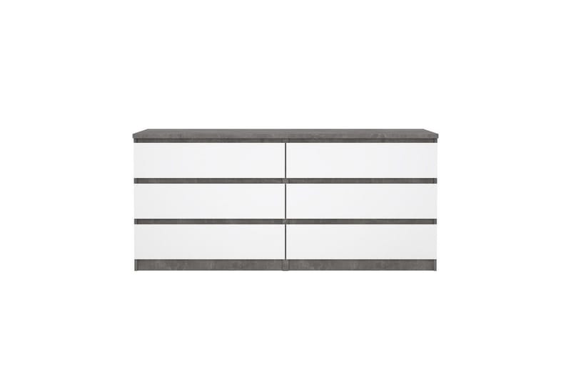 Salomns-lipasto 70,1 cm - Oksidibetoni/valkoinen korkeakiilto - Säilytys - Säilytyskalusteet - Lipasto