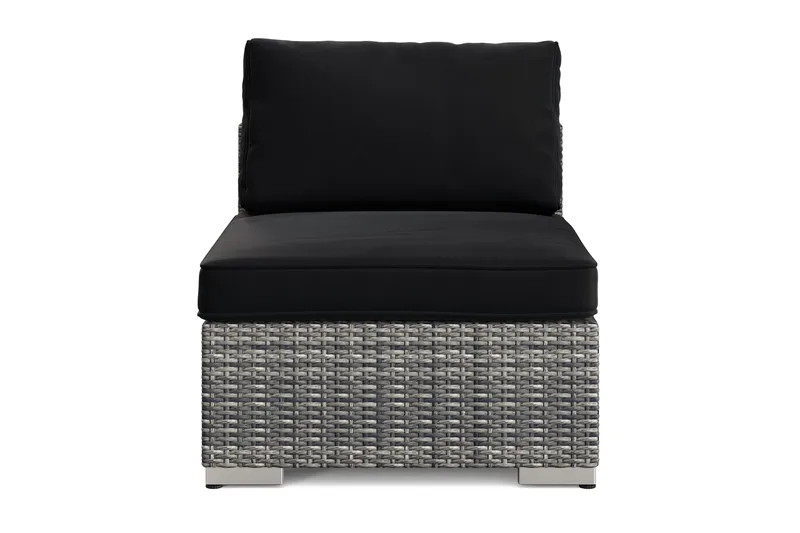 Bahamas Keskimoduuli Ulkokäyttöön Polyrottinkia - Harmaa - Puutarhakalusteet - Tarvikkeet ulos - Tee se itse-moduulit