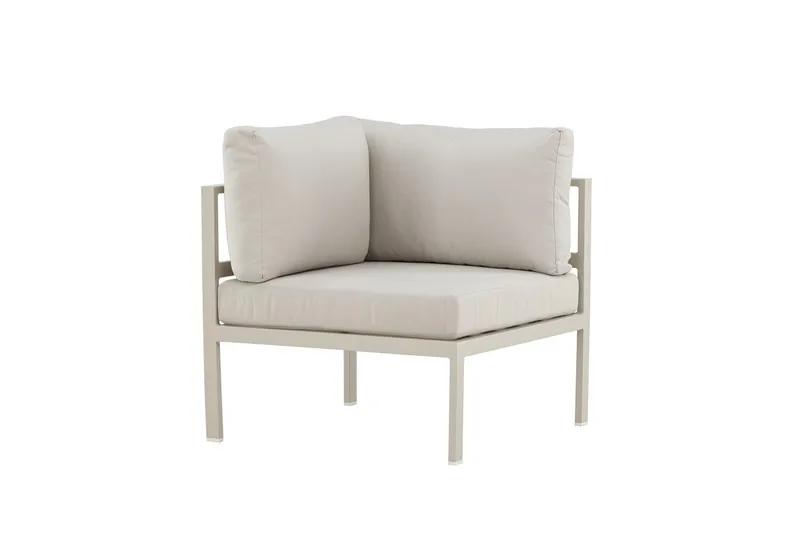 Copacabana kulmamoduuli 74 cm ulkokäyttöön - Beige - Puutarhakalusteet - Tarvikkeet ulos - Tee se itse-moduulit - Kulmamoduuli ulkosohva