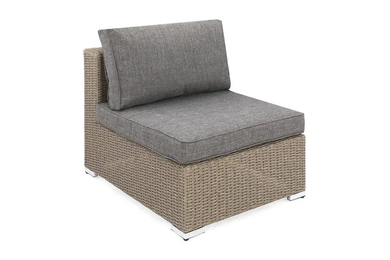 Keskimoduuli Marcus pehmusteella - Harmaa - Puutarhakalusteet - Tarvikkeet ulos - Tee se itse-moduulit