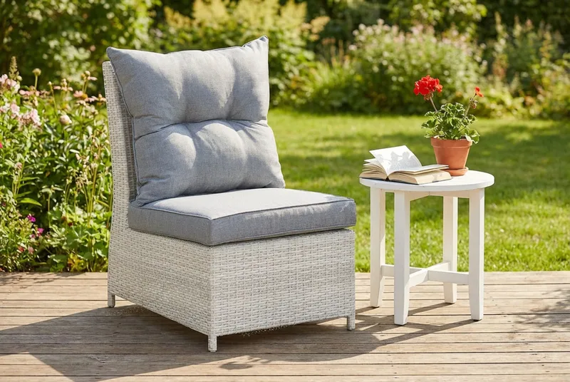 Keskimoduuli James sohvaan - Valkoinen - Puutarhakalusteet - Tarvikkeet ulos - Tee se itse-moduulit - Keskimoduuli ulkosohva