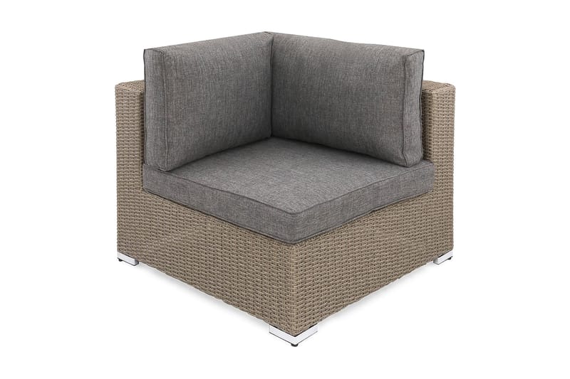 Kulmamoduuli Marcus pehmusteella - Harmaa - Puutarhakalusteet - Tarvikkeet ulos - Tee se itse-moduulit - Kulmamoduuli ulkosohva