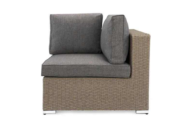 Kulmamoduuli Marcus pehmusteella - Harmaa - Puutarhakalusteet - Tarvikkeet ulos - Tee se itse-moduulit - Kulmamoduuli ulkosohva