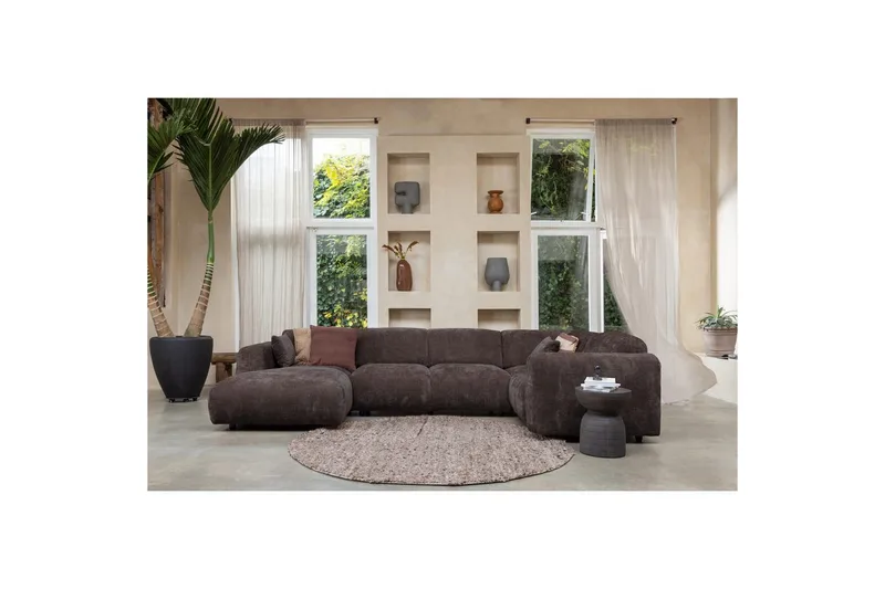 Kulmasohva Pilvi - Lämmin ruskea, Oikea - Huonekalut - Sohva - Kulmasohva