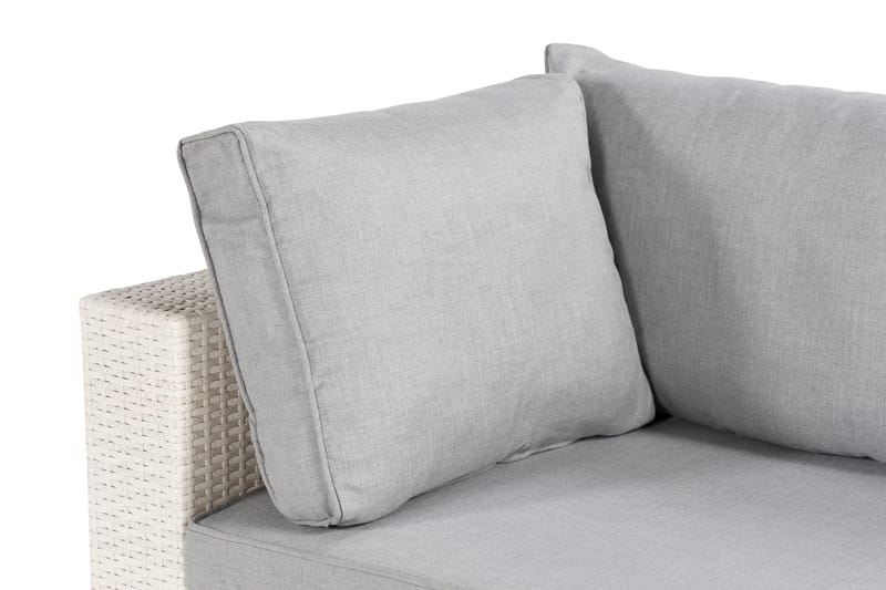 Oikeamoduuli Bahamas 140 cm - Valkoinen - Puutarhakalusteet - Tarvikkeet ulos - Tee se itse-moduulit - Kulmamoduuli ulkosohva