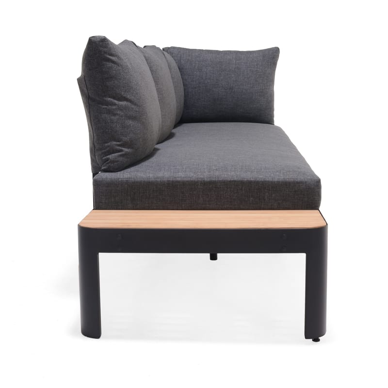 Portals Ulkomodulisohva 3-istuttava - Musta - Puutarhakalusteet - Terassiryhmät - Terassisohvat