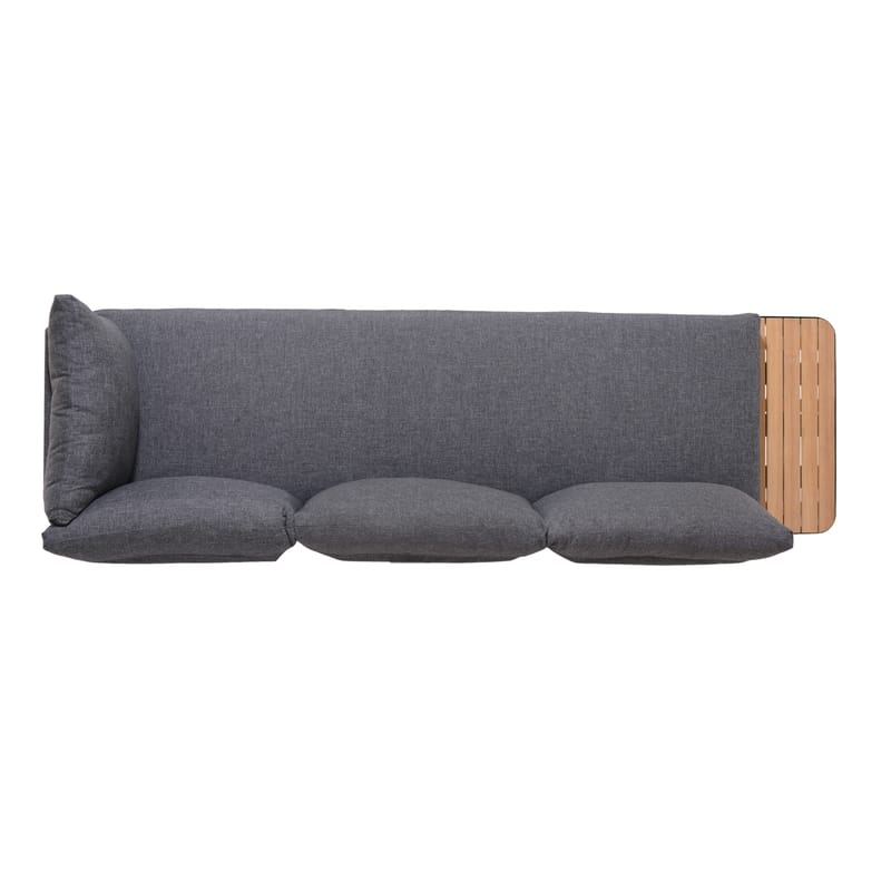 Portals Ulkomodulisohva 3-istuttava - Musta - Puutarhakalusteet - Terassiryhmät - Terassisohvat