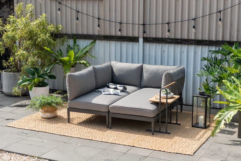 TOPAZ Ulko L-sohva 4-istuttava - Magnesiumharmaa - Puutarhakalusteet - Terassiryhmät - Terassisohvat