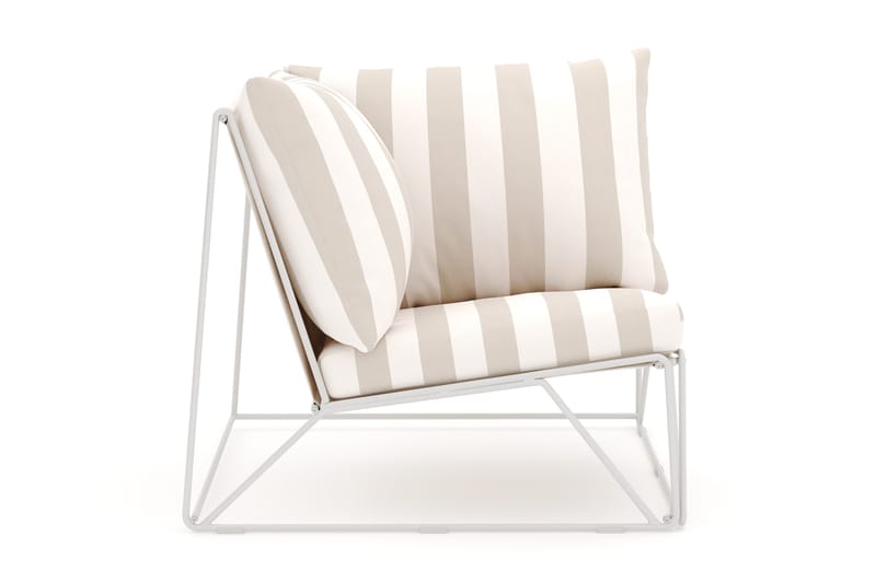 Usteryd Kulmamoduuli Ulkokäyttöön - Beige/Raidallinen - Puutarhakalusteet - Tarvikkeet ulos - Tee se itse-moduulit - Kulmamoduuli ulkosohva