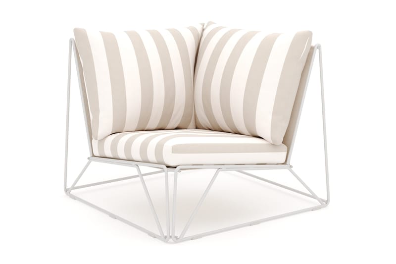 Usteryd Kulmamoduuli Ulkokäyttöön, Beige/Raidallinen