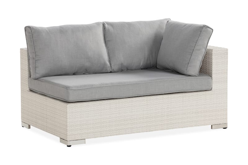 Vasenmoduuli Bahamas 140 cm - Valkoinen - Puutarhakalusteet - Tarvikkeet ulos - Tee se itse-moduulit - Vasenmoduuli ulkosohva