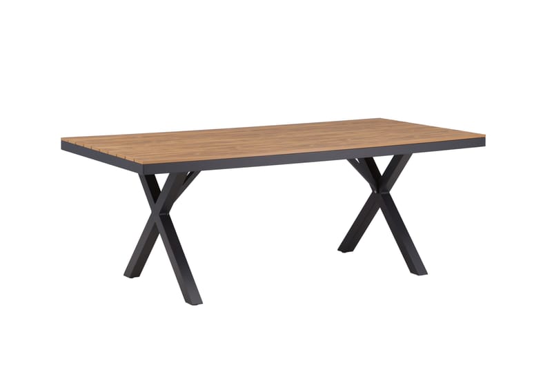 Ruokapöytä Garcia 100x200 cm - Musta - Puutarhakalusteet - Terassipöydät - Ruokapöytä terassille