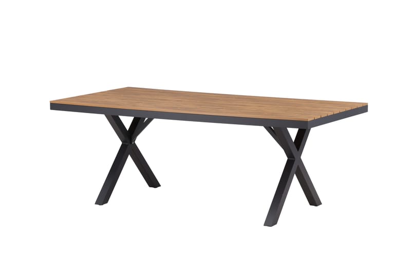 Ruokapöytä Garcia 100x200 cm - Musta - Puutarhakalusteet - Terassipöydät - Ruokapöytä terassille