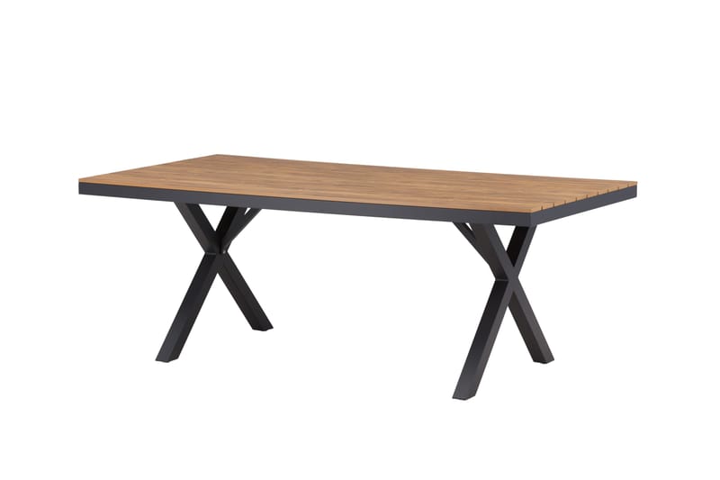 Ruokapöytä Garcia 100x200 cm - Musta - Puutarhakalusteet - Terassipöydät - Ruokapöytä terassille