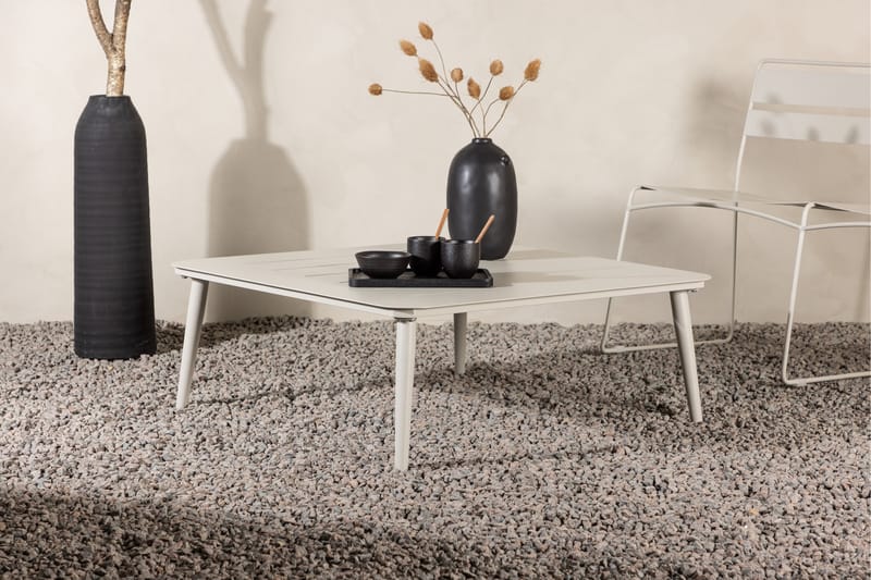 Sohvapöytä Lina 90x90 cm - Beige - Puutarhakalusteet - Terassipöydät - Sohvapöytä ulos & loungep�öytä
