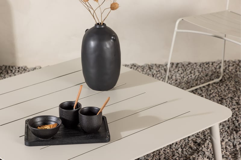 Sohvapöytä Lina 90x90 cm - Beige - Puutarhakalusteet - Terassipöydät - Sohvapöytä ulos & loungepöytä