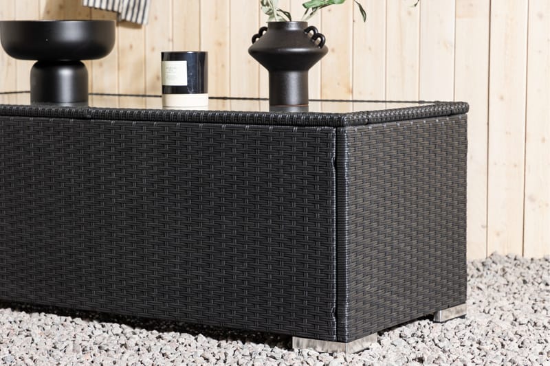 Sohvapöytä London 50x120 cm - Musta - Puutarhakalusteet - Terassipöydät - Sohvapöytä ulos & loungepöytä