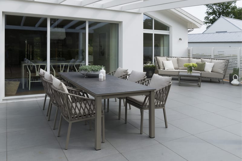 Hillerstorp Jet Set Ruokapöytä 90 cm Beige - Beige - Puutarhakalusteet - Terassipöydät - Ruokapöytä terassille