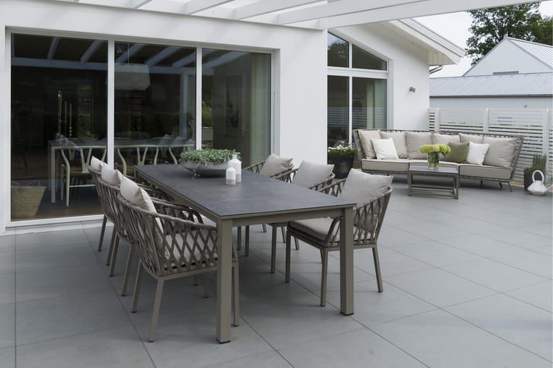 Hillerstorp Jet Set Ruokapöytä 90 cm Beige - Beige - Puutarhakalusteet - Terassipöydät - Ruokapöytä terassille