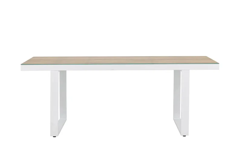 Ruokapöytä Merlo 90x200 cm - Valkoinen - Puutarhakalusteet - Terassipöydät - Ruokapöytä terassille