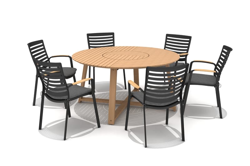 Agate Ulkopöytä Pyöreä Ø 150 cm - Puu - Puutarhakalusteet - Terassipöydät - Ruokapöytä terassille