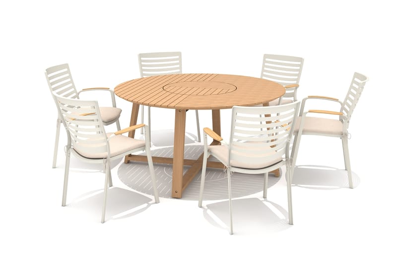 Agate Ulkopöytä Pyöreä Ø 150 cm - Puu - Puutarhakalusteet - Terassipöydät - Ruokapöytä terassille