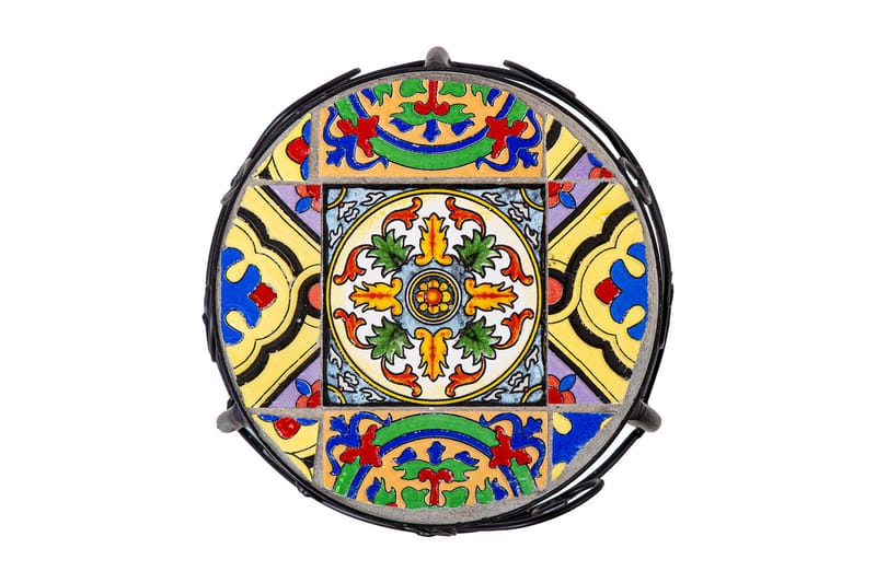 Kukkapöytä Morocco - Musta/Monivärinen - Puutarhakalusteet - Terassipöydät - Apupöytä & tarjotinpöytä ulos