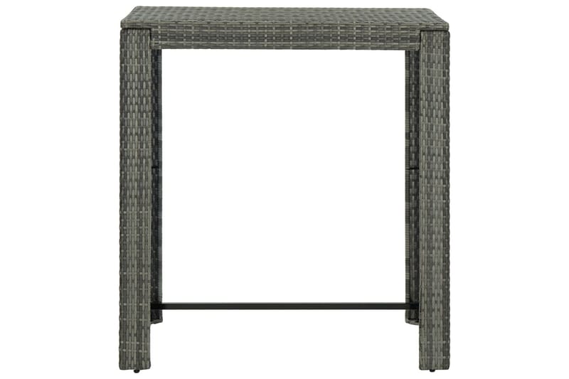 Puutarhan baaripöytä harmaa 100x60,5x110,5 cm polyrottinki - Harmaa - Puutarhakalusteet - Terassipöydät - Baaripöytä ulos