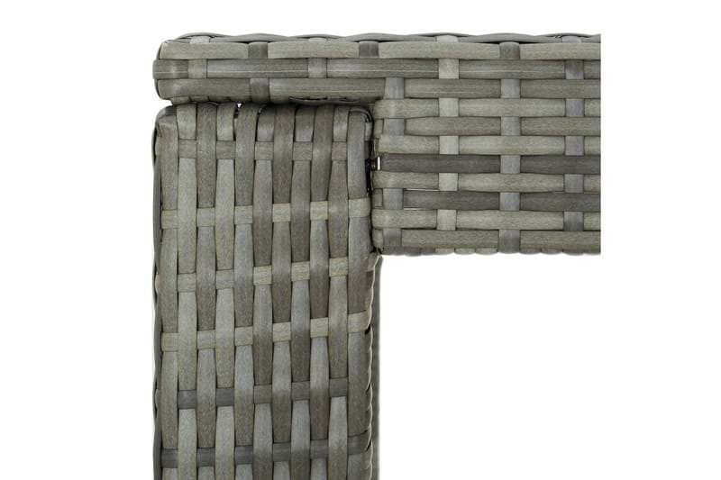 Puutarhan baaripöytä harmaa 100x60,5x110,5 cm polyrottinki - Harmaa - Puutarhakalusteet - Terassipöydät - Baaripöytä ulos