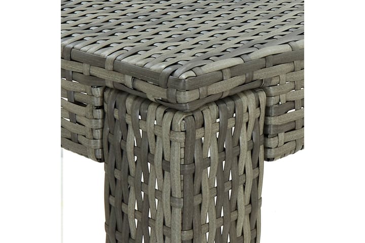 Puutarhan baaripöytä harmaa 100x60,5x110,5 cm polyrottinki - Harmaa - Baaripöytä ulos