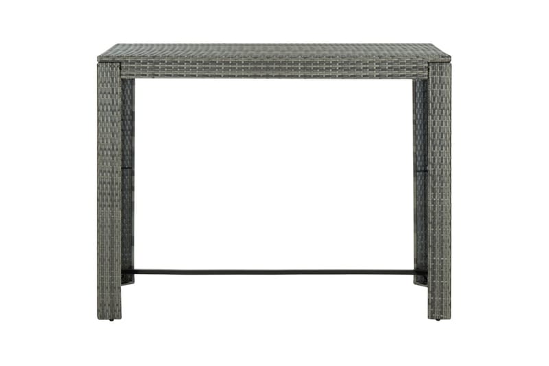 Puutarhan baaripöytä harmaa 140,5x60,5x110,5 cm polyrottinki - Harmaa - Puutarhakalusteet - Terassipöydät - Baaripöytä ulos