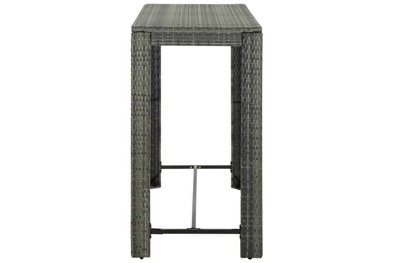 Puutarhan baaripöytä harmaa 140,5x60,5x110,5 cm polyrottinki - Harmaa - Puutarhakalusteet - Terassipöydät - Baaripöytä ulos