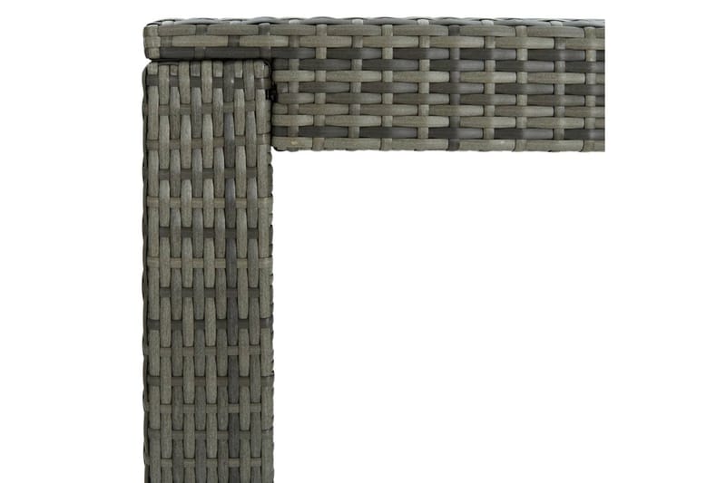 Puutarhan baaripöytä harmaa 140,5x60,5x110,5 cm polyrottinki - Harmaa - Puutarhakalusteet - Terassipöydät - Baaripöytä ulos