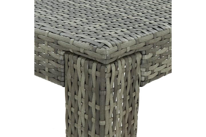 Puutarhan baaripöytä harmaa 60,5x60,5x110,5 cm polyrottinki - Harmaa - Baaripöytä ulos