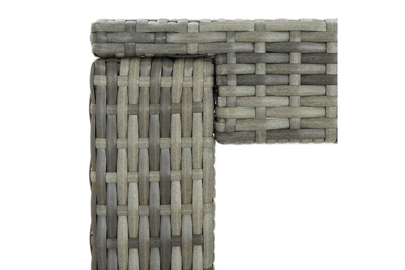 Puutarhan baaripöytä harmaa 60,5x60,5x110,5 cm polyrottinki - Harmaa - Puutarhakalusteet - Terassipöydät - Baaripöytä ulos