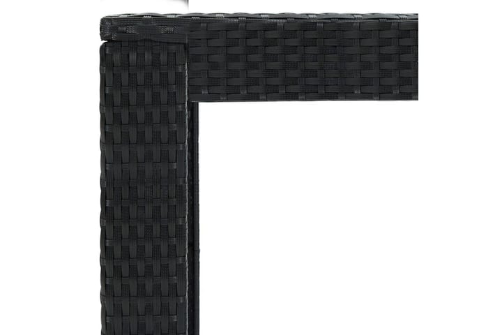 Puutarhan baaripöytä musta 140,5x60,5x110,5 cm polyrottinki - Musta - Baaripöytä ulos
